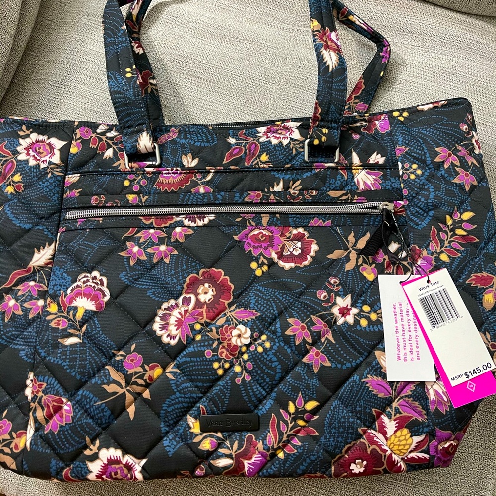 Vera Bradley Garden Dream Work Tote NWT